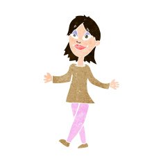 cartoon woman with no worries N36