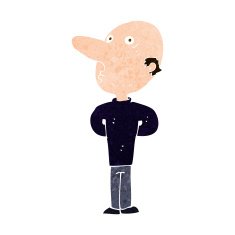 cartoon balding man N19