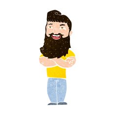 cartoon proud man N29