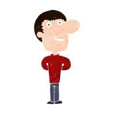 cartoon happy man N451