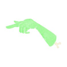 cartoon halloween pointing hand N6