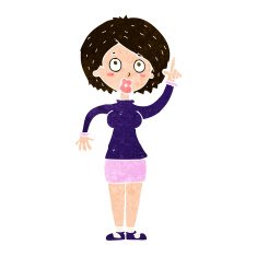 cartoon woman with idea N244