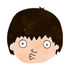 cartoon curious boy N36