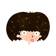 cartoon surprised woman N230