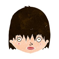 cartoon staring woman N38