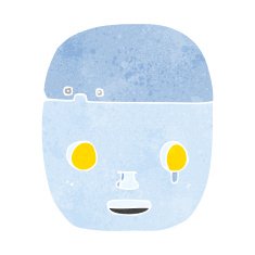 cartoon robot head N71