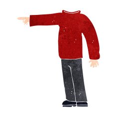 cartoon headless man pointing N9
