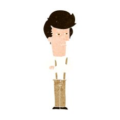 cartoon annoyed man N77