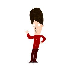 Cartoon Man Waving N34