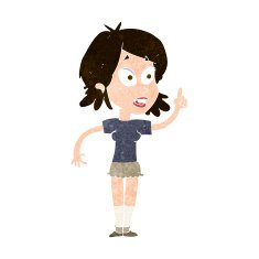cartoon woman asking question N84