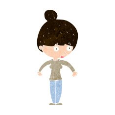 cartoon woman staring N29