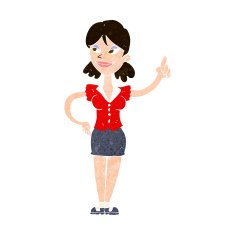cartoon woman with great idea N20
