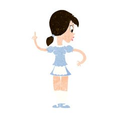 cartoon waitress calling order N9