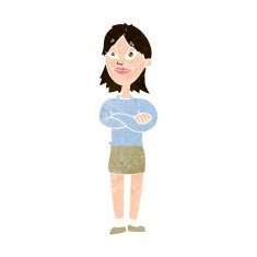 cartoon proud woman N26