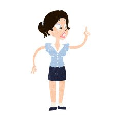cartoon woman with great idea N21