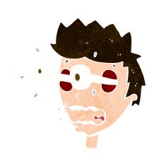 cartoon surprised man with eyes popping out N8