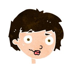 cartoon confused woman N110