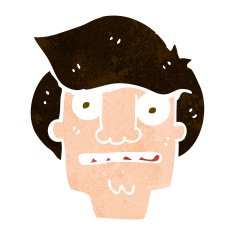 cartoon shocked face N19