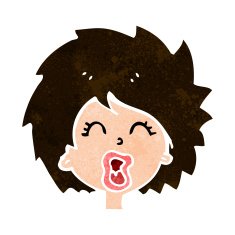 Cartoon Woman Screaming N15