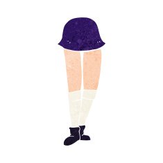 cartoon female legs N43