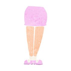 cartoon female legs N44