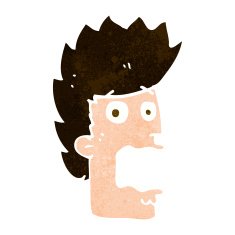 cartoon terrified man N243