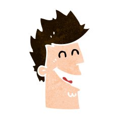 cartoon happy man N456