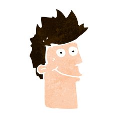 cartoon happy man N457