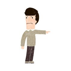 Cartoon Man Pointing N202