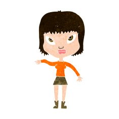 cartoon woman making gesture N14