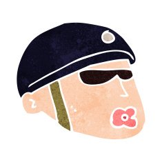 cartoon policeman head N10