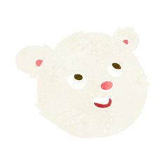 cartoon polar bear face N21
