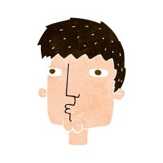 cartoon curious man N67