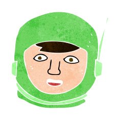 cartoon astronaut head N10