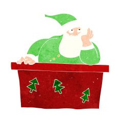 cartoon bored santa claus N10