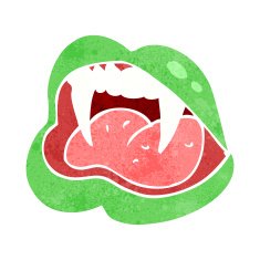 Cartoon Vampire Lips N30