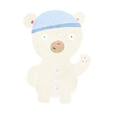 Cartoon Polar Bear Cub N47