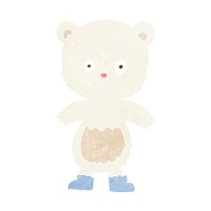 Cartoon Polar Bear Cub N49