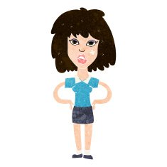cartoon tough woman N10