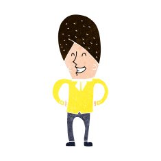 cartoon happy man N461
