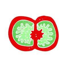 cartoon sliced tomato N6