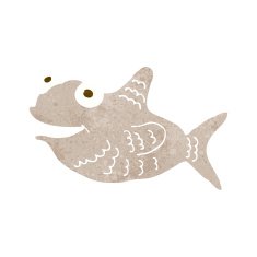 cartoon happy fish N23