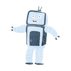 cartoon funny robot N79