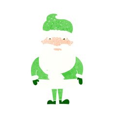 cartoon grumpy santa claus N10