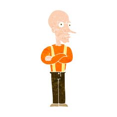 cartoon mean old man N10