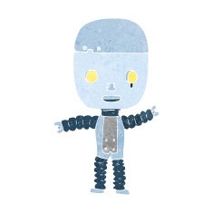 Cartoon Robot N270