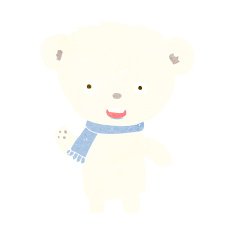 cartoon cute polar bear N42