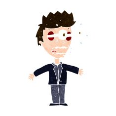 cartoon staring man N30