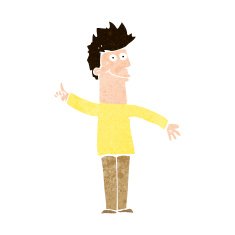 cartoon man with idea N148
