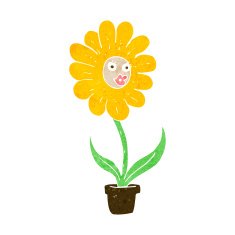 cartoon flower N412